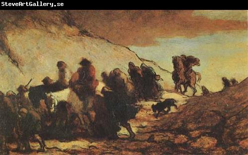 Honore  Daumier The Emigrants (mk09)